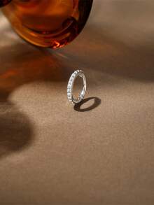 1件925纯银扁平鼻环，18K镀金，适合女性日常佩戴、派对、周年纪念、情人节、婚礼新娘及其他场合。 - 銀色 - 查看 5