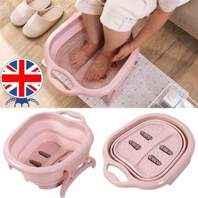 Folding Foot Spa Bubble Massage Bucket Soothing Feet Bath Tub