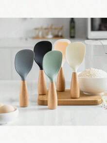 饭勺 不粘立式饭勺 厨房用具 木柄立式饭勺 厨房烹饪用铲 - 查看 4