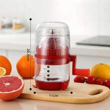 1pc Manual Juicer, Small Household Fruit Juice Extractor, Glass Cup Body Portable Hand-Operated Juice Maker - Multicolor - View 13