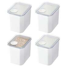 InterDesign iDesign - Bote hermético mediano para cocina con tapa extraíble 4 unidades color blanco - blanco - Ver 8