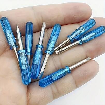 8pcs Mini Screwdriver Set, Suitable For Toy Repair And DIY - Includes 2mm Micro Flat Head And Cross Head Screwdrivers, Designed For Hobbyists And Handcraft Practice (No Electricity Required)