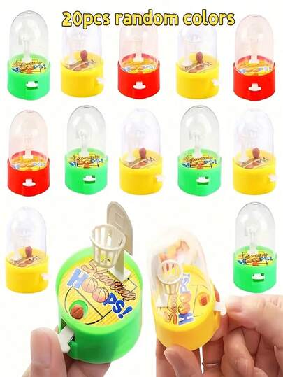 20件套迷你篮球游戏套装，手指篮球投篮游戏，篮球主题派对礼品，桌面篮球架，生日派对装饰，礼品袋填充物，派对礼品，学习用品，礼物交换，返校礼物，运动主题派对礼品，课堂奖励