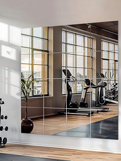 12/8/4/1 ملصق مرآة حائط مربع مستطيل، ملصق مرآة حائط أكريليك، مناسب للغرف المعيشة والنوم والمطابخ والحمامات وأماكن أخرى. ملصقات، ملصقات حائط، ملصقات فينيل، منتجات ديكور منزلي ممتازة، ديكورات ربيعية، تجديد المنازل. ملصقات ديكورية رامة