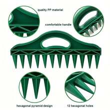 1pc Seed Planter Tool, Soil Drill Tool, Gardening Seeding Spacing Tool, Durable Plastic Material, Suitable For Farmland, Vegetable Planting, Agricultural Rake - A - View 5