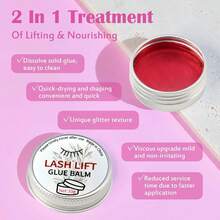 3pcs Lash Lift Rod Adhesive Kit, New Eyelash & Brow Lamination Cream Glue, Scented Strong Hold Solid Paste, Water Soluble & High Viscosity, For Lash Perming & Brow Lamination Tools, Easy To Apply & Fast Drying - Hot Pink - View 7