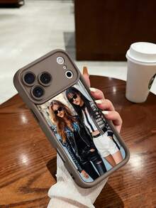 Customized Photo Phone Case, High Definition, Suitable For IPhone 16, 15/14/13/12/11/Plus/Pro/Pro Max, Personalized Couple Photo And Customized Photo And Text Couple Phone Case, Unique Customized Couple Photo Gift - Brown - View 3