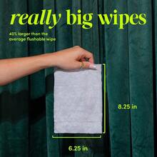 Flushable Wet Wipes For Adults Lavender Scented Personal Hygiene Moist Towelettes Soft 3 Pack 150 Count - 1 - 查看 7