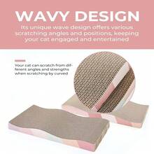 1pc Pet Corrugated Paper Cat Scratching Board, Suitable For Cats, Used For Cat Scratching, Relieve Boredom - Multicolor - View 8
