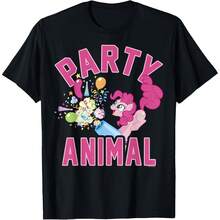 Hip Is Magic Pinkie Pie Party Animal T-Shirt All Seasons,220g Pure Cotton Single-Sided Printed Crew Neck Short-Sleeved T-Shirt,Unisex Top,Base Layer - Màu 1 - Xem 1