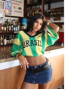 Women's BRAZIL Blouse In Modal Knit - Màu vàng - Xem 1