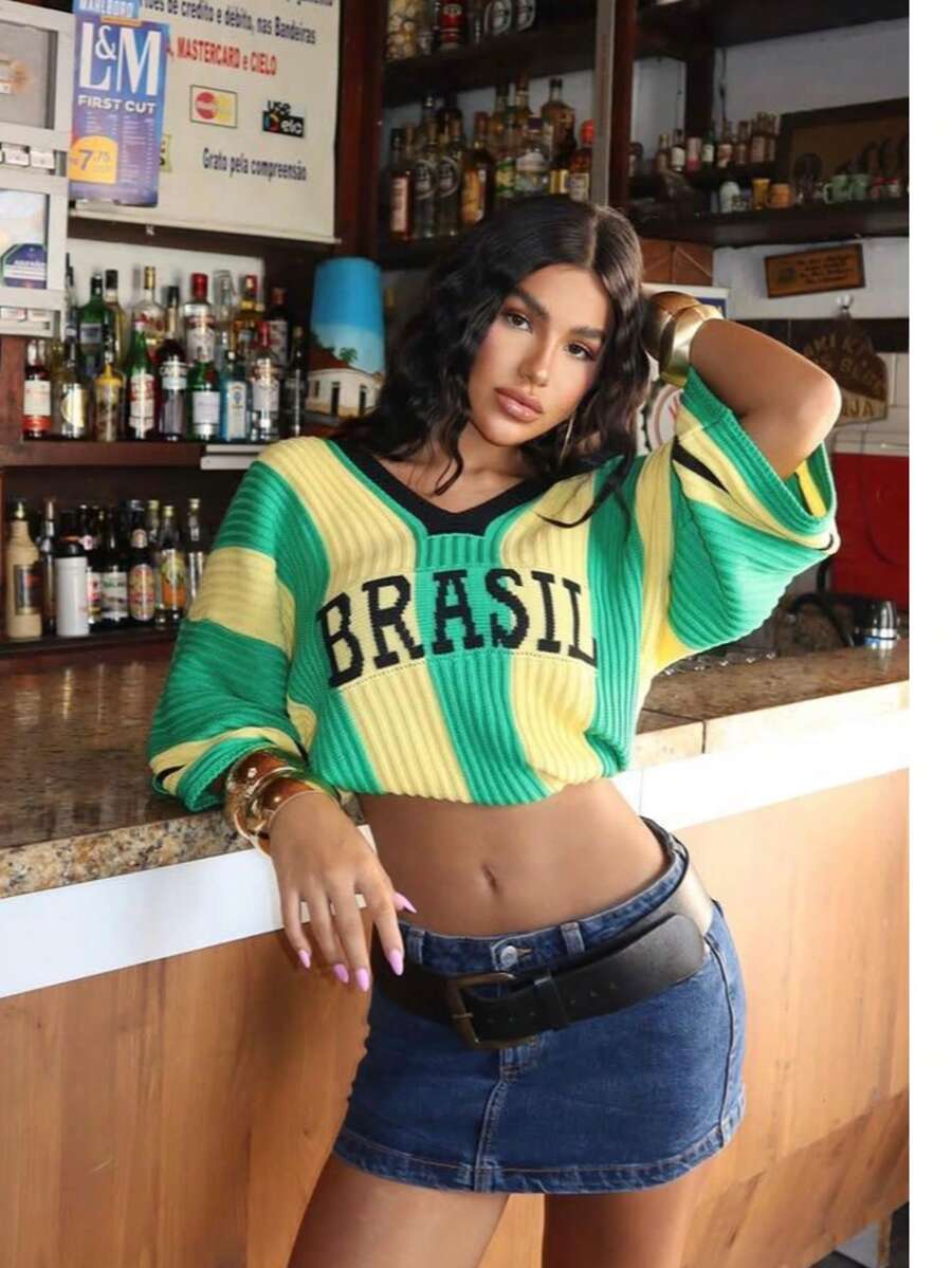 Women's BRAZIL Blouse In Modal Knit - Màu vàng - Xem 1