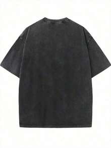 Spring/Summer Vintage Outfit For Men, Viral "Show Me Your Tito's" Interesting Leopard Print Bottle Graphic Printed T-Shirts, Seasonal Casual Unisex T-Shirts, Round Neck Acid Washed Cotton Short-Sleeved T-Shirts, Drinking & Streetwear T-Shirts, Cocktail Lover Gifts, Affiliate - Black - View 2