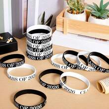 12pcs Durable Silicone Graduation Wristbands - Comfortable Sports Themed Bands For Class Of 2026 Celebration, Ideal For College Graduates, Teachers, Team Supplies, Party Favors - Universal Graduation Event Accessory - View 4