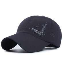Summer Breathable Perforated Quick-Drying Baseball Hat For Women Men Letter Embroidery Fishing Sun Protection Peaked Cap Cycling Travel Sports Hat - Multicolor - View 15