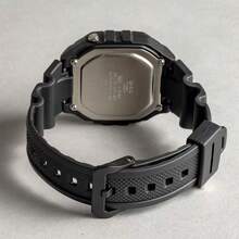 Casio All-Black Retro Square Digital Watch 50M Waterproof LED Backlight Alarm Stopwatch Multifunctional Student Sports Wristwatch - one-size - View 3