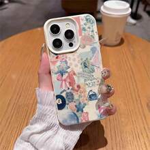 1个TPU材质彩色马卡龙沙滩蝴蝶结拼接图案手机壳，兼容 17 Pro Max/17/16 Pro Max/15/13/12/11、S20 FE/A15/S24/A55、Note 11/Note 12/Note 13 Pro，全包防摔软壳保护套，国际版，非国内版 - 白色 - 查看 4