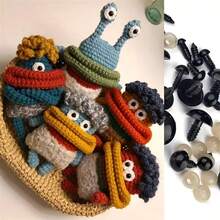 230 Pcs/Box Black Plastic Eyeball, Craft Kit, Animal Eyes Accessories, Eyes Decoration - 230pcs - View 4