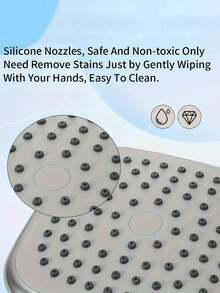 Cabezal de ducha cuadrado de 4 pulgadas de alta presión con brazo de ducha - Un accesorio de baño poderoso, elegante y fijo. Con un flujo de agua potente y un diseño de boquilla de silicona de precisión, este diseño universal se adapta a sistemas de ducha de alta y baja presión. - Cuadrado - Ver 6