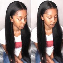 Set de 1 pieza/3 piezas de extensiones de cabello humano virgen brasileño liso, color natural, 8-30 pulgadas - Negro - Ver 12