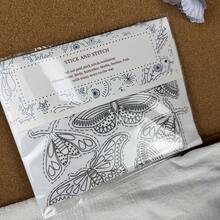 Stick And Stitch Embroidery Paper Wash Away With Pre-Printed Pattern Designs Stencils Transfers For Hand Sewing Lover Beginner - M - View 8