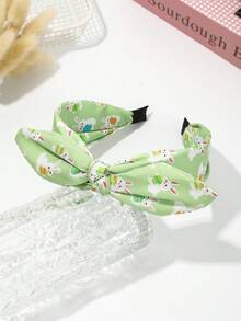 1pc Cute Bow Headband, Women's Holiday Party Bunny Ear Headband - Multicolor - View 8