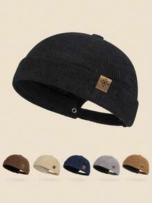 Mũ lưỡi trai nhung kẻ kiểu retro unisex, mũ không vành có thể điều chỉnh, đa năng cho đi làm hàng ngày, tụ họp, dã ngoại, phong cách đường phố, đi xe máy, thường ngày, phù hợp cho mọi mùa. - A - Xem 8