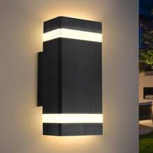 Customizable Outdoor Wall Lamp, Acrylic Rectangular/Cylindrical Appearance, Indoor/Outdoor Home Decor Lighting, LED E27 Bulb Suitable For Patio, Staircase, Street, Indoor/Outdoor, Living Room, Bathroom, Kitchen, Bedroom, Corridor - E27 Outdoor Wall Lamp - View 7