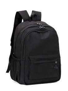 大容量女士笔记本电脑背包，经典休闲日常背包，轻便书包，男女通用，适合高中女生，防盗15.6英寸笔记本电脑背包，工作包，旅行背包，书包，电脑包，男女皆宜的礼物 - 黑色 - 查看 6