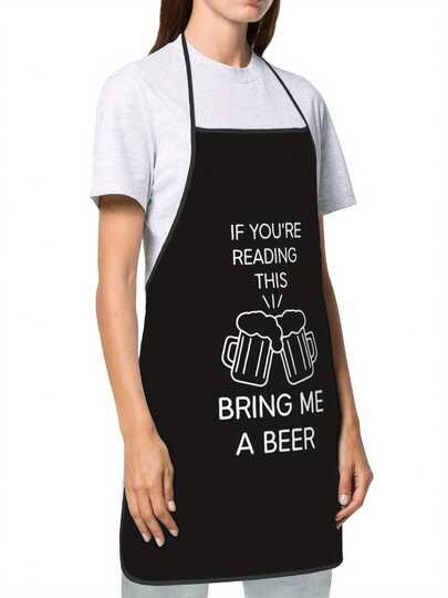 1件印花彩色艺术围裙 - 图案鲜艳，涤纶材质，适合烹饪、烘焙、烧烤和艺术创作，烧烤围裙 | 趣味设计 | 可爱围裙 尺寸 74X55厘米