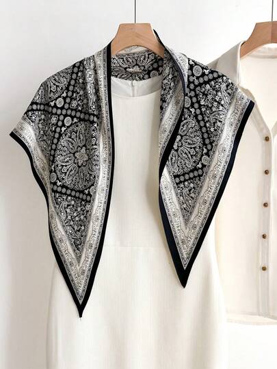 1pc 2026 Spring/Summer Fashion Versatile Waist Tie Sunscreen Headscarf For Women, Lightweight Chiffon Triangular Scarf, Suitable For Outdoor, Cycling, Photography, Dating, Travel