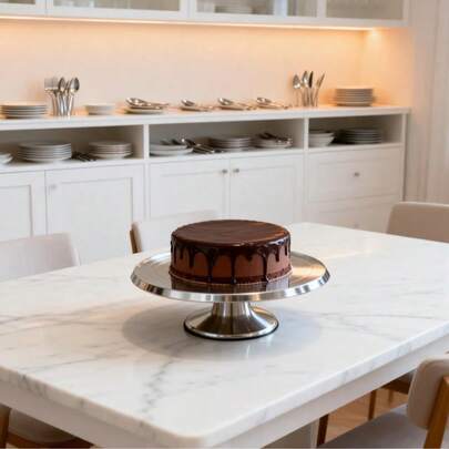 Plataforma giratoria para decorar pasteles de 12 pulgadas, antideslizante, de aleación de aluminio, herramienta de decoración para repostería