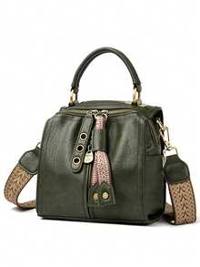 2024新款奢华女士手提包 时尚软皮女孩单肩包 奢侈品牌包包 女士奢华单品 - 綠色 - 查看 5