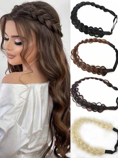 Synthetic Adjustable Handmade Braided Headband