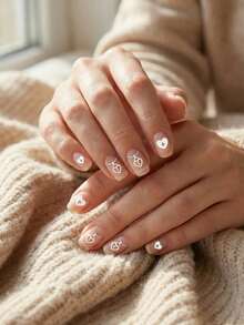 1 Sheet Minimalist Style Nail Art Stickers, Includes Stars, Moons, Patterns And Hearts - Multicolor - View 6