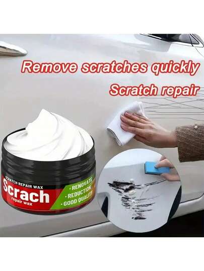 KineShineX Car Scratch Repair Cream, Car Detailing And Care Cream, Car Stain Repair And Improvement, Universal No-Paint Quick Repair For Car Scratches And Dents, Car Polishing And Paint Brightening Agent, Essential Car Maintenance Tool Kit, Car Accessories, Make Your Car Look Brand New - A Holiday Gift..A Car Cleaning Sponge (Style Randomly Selected) Is Included.