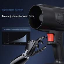 Mini High-Power Cordless Blower - Wireless Hair Dryer With Battery And Fast Charger, Lightweight For Yard/Lawn Cleaning And Car Drying - Multicolor - View 9