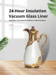 1个家用热水壶，玻璃瓶身，新款咖啡用具，阿拉伯风格，铁壳玻璃内胆，可保温 - 彩色 - 查看 2