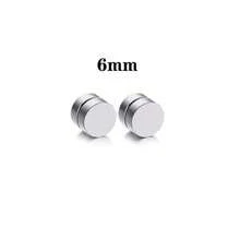 4 piezas de clips de oreja magnéticos minimalistas y de moda, aretes magnéticos unisex para hombres y mujeres sin orejas perforadas, estilo minimalista para uso diario - Negro - Ver 24