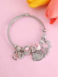 SANRIO 1条时尚可爱的Hello Kitty猫咪设计手链，百搭各种服饰，是送给朋友的绝佳礼物 - 彩色 - 查看 7