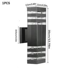 Customizable Outdoor Wall Lamp, Acrylic Rectangular/Cylindrical Appearance, Indoor/Outdoor Home Decor Lighting, LED E27 Bulb Suitable For Patio, Staircase, Street, Indoor/Outdoor, Living Room, Bathroom, Kitchen, Bedroom, Corridor - E27 Outdoor Wall Lamp - View 13