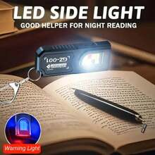 LED Keychain Flashlight, Rechargeable Type-C, 550LM, Portable Pocket Flashlight, Magnetic Work Light For Emergencies H3X7 - Long Style - View 3