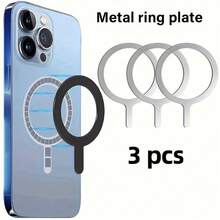 【未来风尚】无线充电Q型铝合金贴纸 - 兼容所有智能手机，不锈钢材质，时尚设计，紫色光晕点缀 - 彩色 - 查看 12