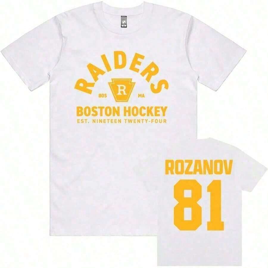 Llya Rozanov 81Bos Tee TV Heated Rivalry Print T-Shirt Short Sleeve Cotton Fashion Men's T-Shirts Unisex Streetwear Top Festival Outfit - 魏斯 - 查看 1