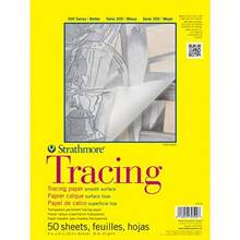 Strathmore 370-9 300 Series Tracing Pad 9"x12" Tape Bound 50 Sheets White. - Blanco - Ver 5