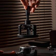58mm Coffee Powder Distributor, 54mm Espresso Tamper And Distributor (Suitable For Barista Use), 53mm Needle-Style Espresso Distributor, Magnetic Design, Easy To Distribute Powder - 10 Needles, Adjustable Needle Height, Suitable For Home And Cafe, Back To School Season - Black - View 1