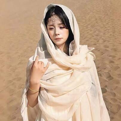 1pc Soft & Lightweight Solid Color Scarf