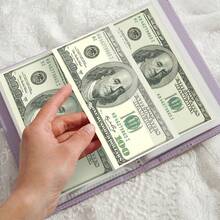 1pc Of Strap-Bound Savings Book, Includes A 100-Day Cardstock Sheet, 100-Day Money-Saving Challenge Notebook With Budget Envelopes And Savings Cards - Weekly Budget Planner, Suitable For Undated System, New Year Savings Goal Planning - Multicolor - View 5