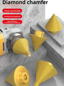 Diamond Chamfering Tool, Marble Hole Saw, Ceramic Drill Bit, Angle Grinder Conical Dry Grinding Head - Multicolor - View 4