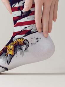 1-Pair World Cup New Personalized Middle Tube Men's And Women's 360 Digital Jacquard Socks Fashion Socks - Multicolor - View 2